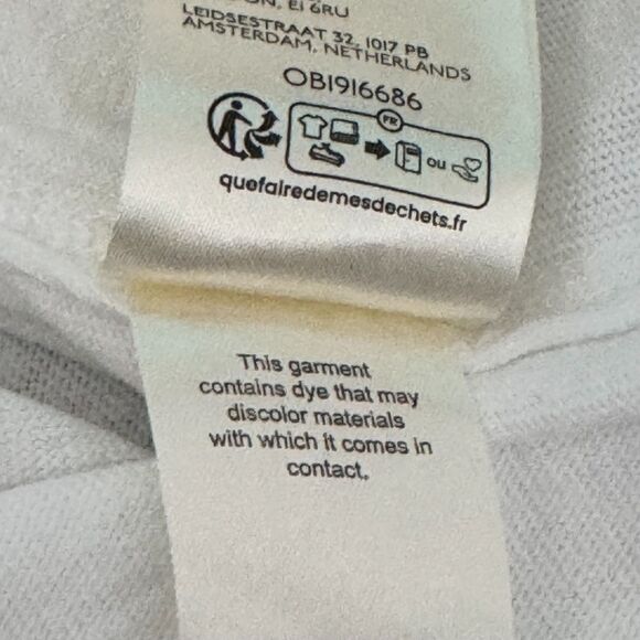 Free People White Oversized Slouchy Tee XL Distressed Raw Hem Boho Casual - Picture 7 of 13